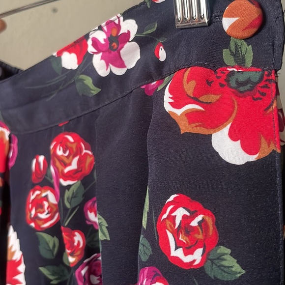 Vintage SK & Company matching floral palazzo pants and short sleeve blouse - Picture 6 of 9